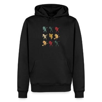 Dabbing Halloween Skelett Zombie Geist Hexe Scary - Männer Premium Bio Hoodie - Schwarz - Vorne - Nico (187cm)