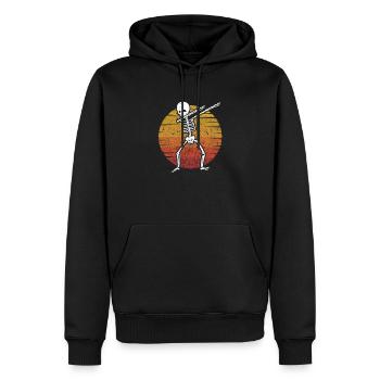 Halloween Dabbing Skelett Lustig Gruselig Dab - Männer Premium Bio Hoodie - Schwarz - Vorne - Nico (187cm)