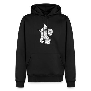 Skelett Reiten Dinosaurier T Rex Halloween Reiter - Männer Premium Bio Hoodie - Schwarz - Vorne - Nico (187cm)