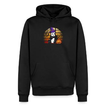 Panda Witch Drôle Mignon Halloween Ours Zookeeper - Sweat à capuche Premium bio Homme - noir - Devant - Nico (187cm)