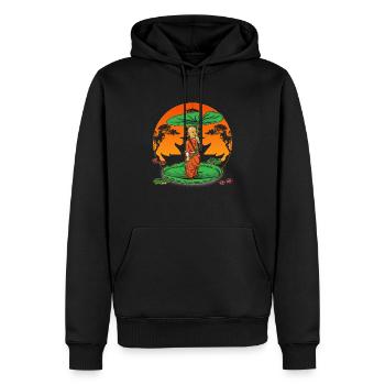 Shaolin Kid Kung Fu Martial Arts Buddhist Monk Med - Men’s Premium Organic Hoodie - black - Front - Nico (187cm)