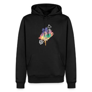 Different Shapes - Männer Premium Bio Hoodie - Schwarz - Vorne - Nico (187cm)