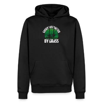 Facilement distrait par l’herbe - Funny Lawn Mower - Sweat à capuche Premium bio Homme - noir - Devant - Nico (187cm)