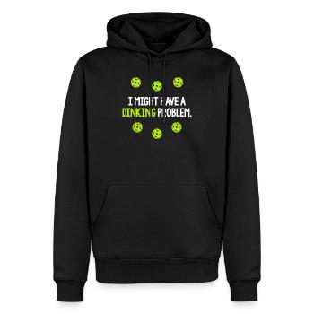 I Might Have A Dinking Problem Pickleball - Men’s Premium Organic Hoodie - black - Front - Nico (187cm)