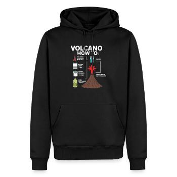 Vulkan Bau Anleitung Wissenschaft Geschenk Geeks - Männer Premium Bio Hoodie - Schwarz - Vorne - Nico (187cm)