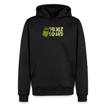 Drôle Pickle Squad Pickles Food Team Pickles Humour - Sweat à capuche Premium bio Homme - noir - Devant - Nico (187cm)