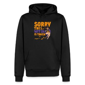 Sorry This Witch Is Taken Funny Halloween Witches - Männer Premium Bio Hoodie - Schwarz - Vorne - Nico (187cm)