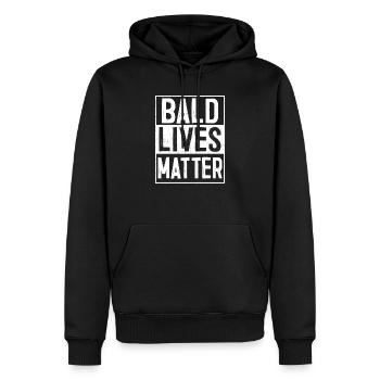 Bald Lives Matter Urkomischer Spruch Glatzköpfiger Kerl Humor - Männer Premium Bio Hoodie - Schwarz - Vorne - Nico (187cm)