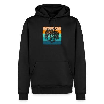 Rauchen Skelett Joint Lustig Gras Gras Cannabis - Männer Premium Bio Hoodie - Schwarz - Vorne - Nico (187cm)