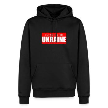 Ukraine Sieg - Männer Premium Bio Hoodie - Schwarz - Vorne - Nico (187cm)