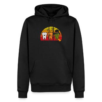 Dents Ghost Pumpkin Witch Dentiste mignon - Sweat à capuche Premium bio Homme - noir - Devant - Nico (187cm)