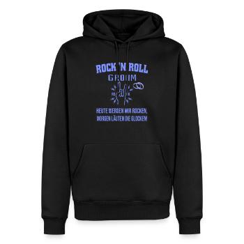 ROCK 'N ROLL GROOM - Sweat à capuche Premium bio Homme - noir - Devant - Nico (187cm)