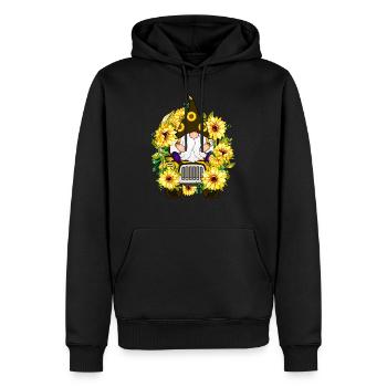 Sunflower Truck Gnome - Men’s Premium Organic Hoodie - black - Front - Nico (187cm)