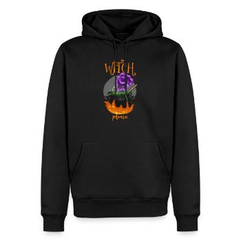 Witch Please Funny Halloween Witch - Men’s Premium Organic Hoodie - black - Front - Nico (187cm)