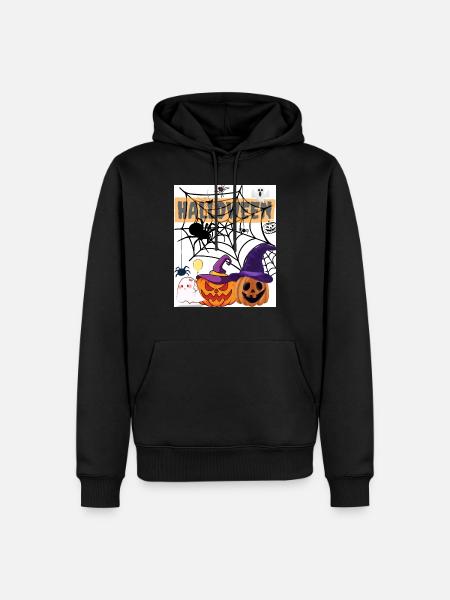 Halloween Ghosts Spider Pumpkin Style - Men’s Premium Organic Hoodie - black