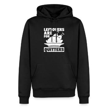 Thanksgiving Dinner Turkey Day Leftovers are for - Men’s Premium Organic Hoodie - black - Front - Nico (187cm)