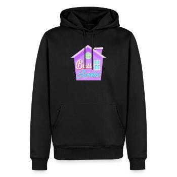 Richtfest Eigenheim Bauherrin - Männer Premium Bio Hoodie - Schwarz - Vorne - Nico (187cm)