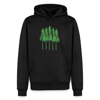 Wald Wälder Förster Jäger Geschenk - Männer Premium Bio Hoodie - Schwarz - Vorne - Nico (187cm)