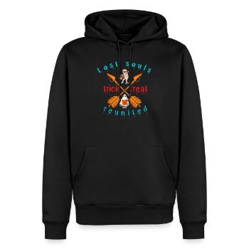 Lost souls reunited, trick or treat ( Halloween ) - Sweat à capuche Premium bio Homme - noir - Devant - Nico (187cm)