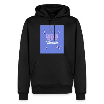 Schmetterling du kleines Ding - Männer Premium Bio Hoodie - Schwarz - Vorne - Nico (187cm)
