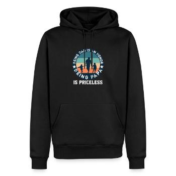 Dad Vater Eltern Geschwister - Männer Premium Bio Hoodie - Schwarz - Vorne - Nico (187cm)