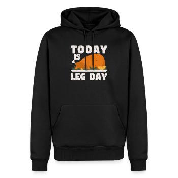 Lustige Herbst Thanksgiving Day Türkei Workout - Männer Premium Bio Hoodie - Schwarz - Vorne - Nico (187cm)