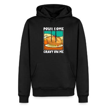 Lustige Türkei Abendessen Erntedankfest Gießen Sie - Männer Premium Bio Hoodie - Schwarz - Vorne - Nico (187cm)
