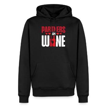 Sommelier Wine Drinking Tasting - Men’s Premium Organic Hoodie - black - Front - Nico (187cm)