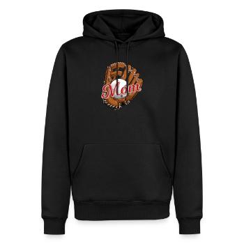 Maman de baseball pour la fête des mères de baseball softball - Sweat à capuche Premium bio Homme - noir - Devant - Nico (187cm)