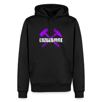 Erzgebirge Heimat Schacht - Männer Premium Bio Hoodie - Schwarz - Vorne - Nico (187cm)