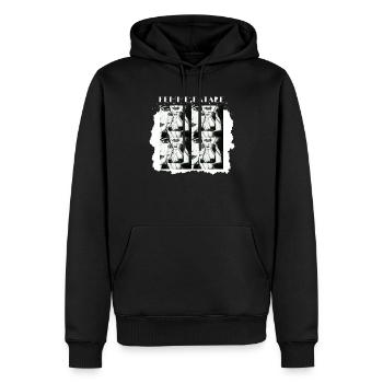 Femme fatale, a black and white painting - Sweat à capuche Premium bio Homme - noir - Devant - Nico (187cm)