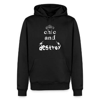 chic and destroy cadeau homme femme t-shirt humour - Sweat à capuche Premium bio Homme - noir - Devant - Nico (187cm)