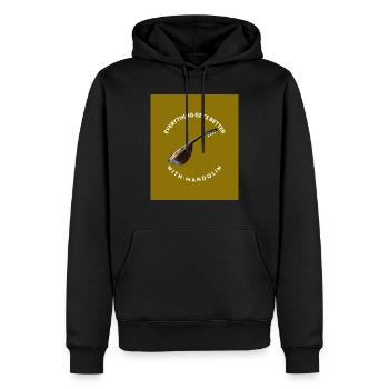 Everything get's better with Mandolin - Männer Premium Bio Hoodie - Schwarz - Vorne - Nico (187cm)