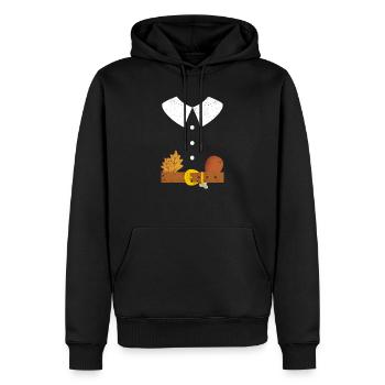 Pilger Kostüm Halloween Urlaub Lustig Thanksgiving - Männer Premium Bio Hoodie - Schwarz - Vorne - Nico (187cm)