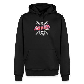 Baseball vintage minnesota baseball en détresse - Sweat à capuche Premium bio Homme - noir - Devant - Nico (187cm)