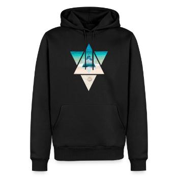 Sommer Sonne Meer Dreieck - Männer Premium Bio Hoodie - Schwarz - Vorne - Nico (187cm)