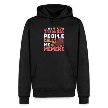 Lustige Thanksgiving Türkei Meine Lieblingsmensche - Männer Premium Bio Hoodie - Schwarz - Vorne - Nico (187cm)