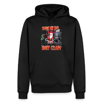 Prix élevés de l’essence de Noël, drôle de mème du Père Noël - Sweat à capuche Premium bio Homme - noir - Devant - Nico (187cm)