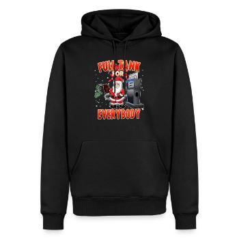 Réservoir plein pour tout le monde, Noël Drôle De Père Noël Mem - Sweat à capuche Premium bio Homme - noir - Devant - Nico (187cm)