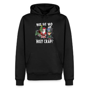 Noël 2022 Prix élevés de l’essence, drôle de mème du Père Noël - Sweat à capuche Premium bio Homme - noir - Devant - Nico (187cm)
