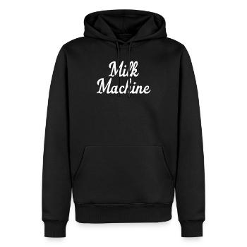 Milk Machine Breastfeeding New Mother Funny - Men’s Premium Organic Hoodie - black - Front - Nico (187cm)