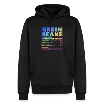Drôle de haricot vert Nutrition Thanksgiving Convient - Sweat à capuche Premium bio Homme - noir - Devant - Nico (187cm)