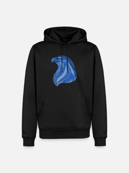 eagle blue - Männer Premium Bio Hoodie - Schwarz