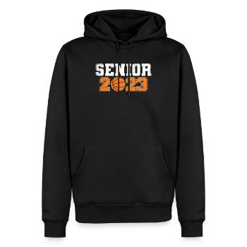 Graduate Senior Class 2023 Graduation Basketball - Sweat à capuche Premium bio Homme - noir - Devant - Nico (187cm)