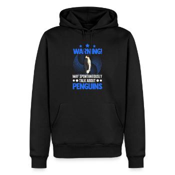 May spontaneously talk about Penguins - Männer Premium Bio Hoodie - Schwarz - Vorne - Nico (187cm)