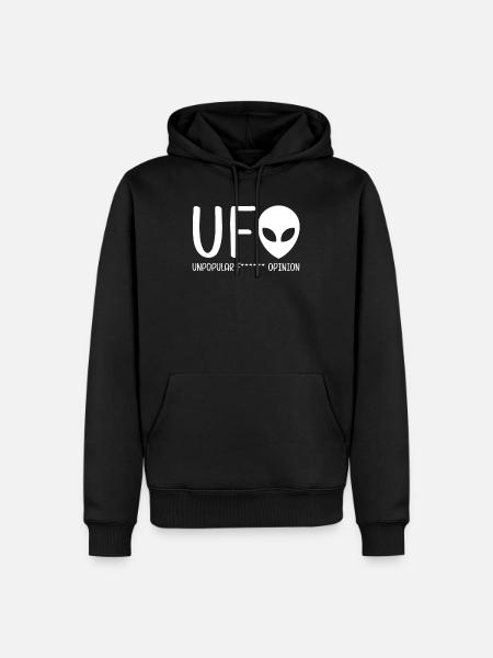 UFO Unpopular Opinion Alien - Men’s Premium Organic Hoodie - black