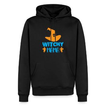 Hexische Mama - Halloween-Mama-Humor - Männer Premium Bio Hoodie - Schwarz - Vorne - Nico (187cm)