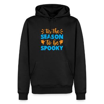 Tis the season to be spooky - halloween - Sweat à capuche Premium bio Homme - noir - Devant - Nico (187cm)