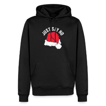 Pyjama drôle de fête de Noël du Père Noël - Sweat à capuche Premium bio Homme - noir - Devant - Nico (187cm)