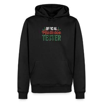 Offizieller Mistelzweigtester Lustige Weihnachten - Männer Premium Bio Hoodie - Schwarz - Vorne - Nico (187cm)